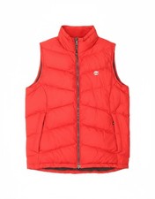 TIMBERLAND Gilet Uomo Imbottito UK 40 Large Rosso Poliestere BQ08