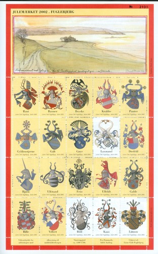 Danimarca foglio natale - danimarca.,