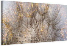 - Quadro Soffione 150X50 Cm 1 Pezzo Stampa Su Tela Strutturata XXL Quadri Modern