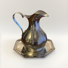 Brocca Con Vassoio In Argento