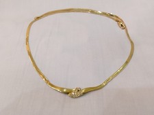 Collier 9,08 grammi oro 750 18Kt brillantini diamanti collana girocollo vintage 