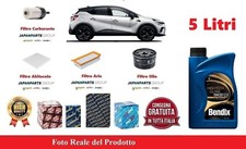 Kit Filtri Tagliando + Olio per Renault Captur Clio IV Sandero 1.5 DCi 90 Hp