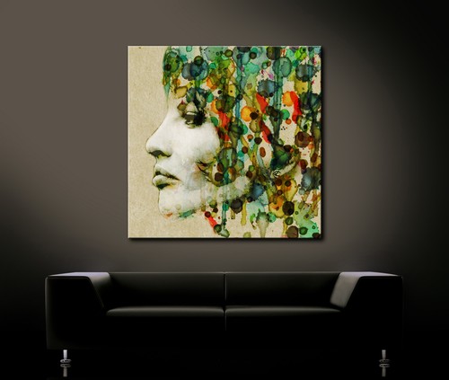 Quadro tela eve beige verde - quadro,