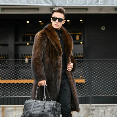 Cappotto visone finto uomo