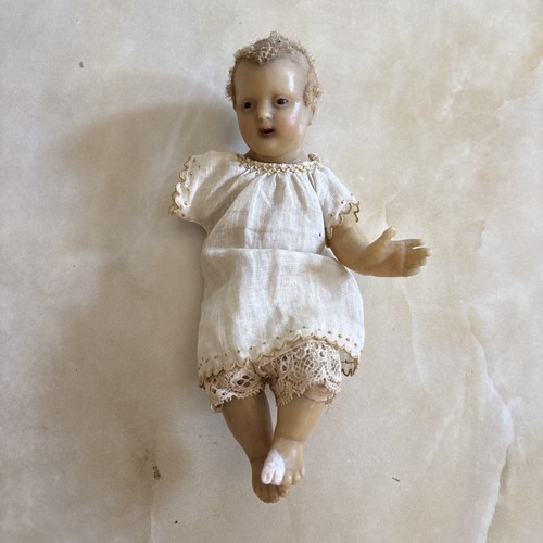 Antico gesù bambino - in, cera