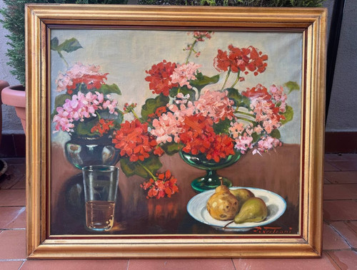 Dipinto olio tela - su, natura