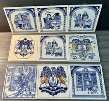 Lotto di 9 - Piastrelle Delft