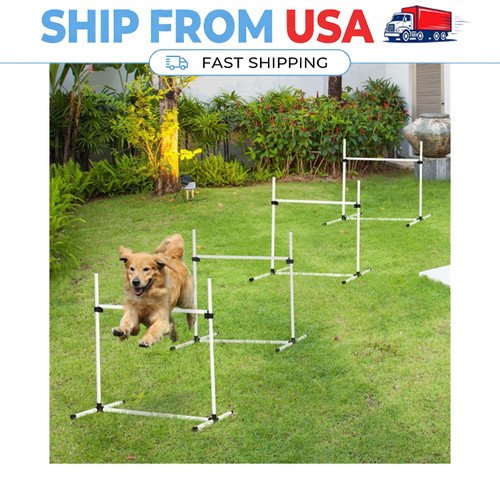 Dog agility jumps set 4 - dog,