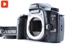 Canon EOS 7 ELAN 7E fotocamera reflex pellicola 35 mm #03333 corpo nero...