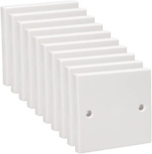 10 x Ultimate piastra di copertura singola vuota piatta standard bianca