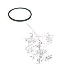 Cinghia connettore gomma quadrata sezione deck meccanismo (LD) per lettore dischi Sony