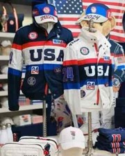Giacca unisex Varsity 2024 Paris Olympic Team USA portabandiera e cerimonia di chiusura