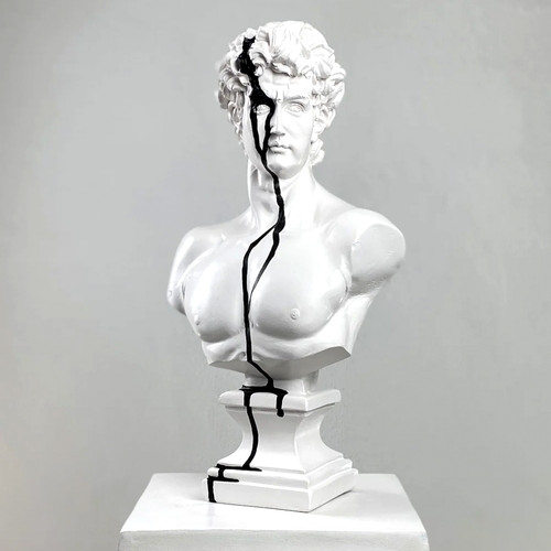 Grande scultura david fatta - david,