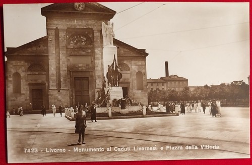 Cartolina livorno monumento - monumento, ai
