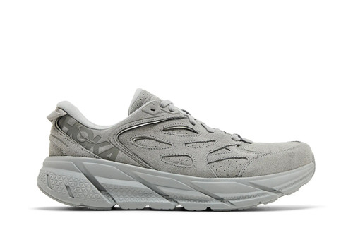 Hoka clifton suede - suede, limestone