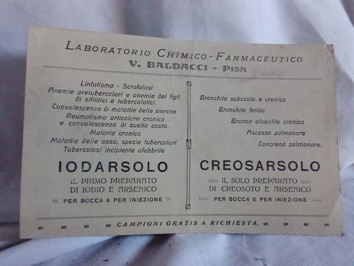 Cartolina pubblicitaria anni - pubblicitaria,