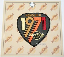 Hard Rock Cafe Honolulu Hawaii ricamato 1971 plettro chitarra IRON ON toppa distintivo 