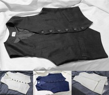 Gilet uomo vintage cotone lino