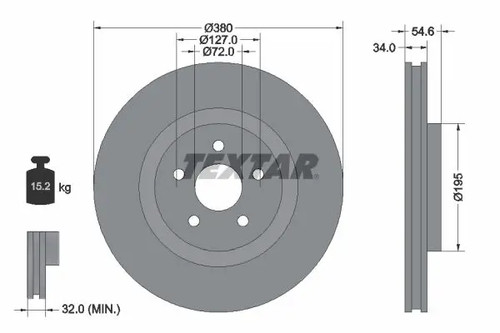 Disco freno ventilazione - 2x,