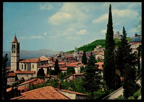 Cartolina italia assisi san - cartolina,