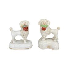 Coppia di barboncini spaghetti in porcellana circa 1950 vintage