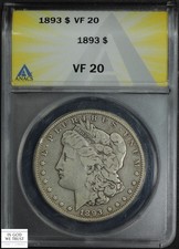 1893 Morgan Silver Dollar $1