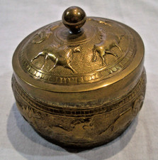 Scatola cofanetto ottone tondo