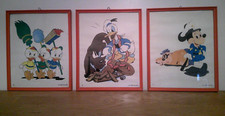 VINTAGE ANNI 70 WALT DISNEY PRODUCTION LOTTO DI 3 QUADRETTI