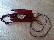 VINTAGE SIP TELEFONO FISSO A DISCO GTE STARLITE ROSSO ANNI '70 FUNZIONANTE 