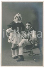 1920 ca MILANO - CARNEVALE Bambini in costume da pagliacci - Foto G. FARABOLA