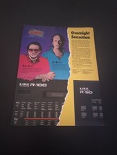 1987 KAWAI R-100 DIGITAL DRUM MACHINE PUBBLICITA VINTAGE AD