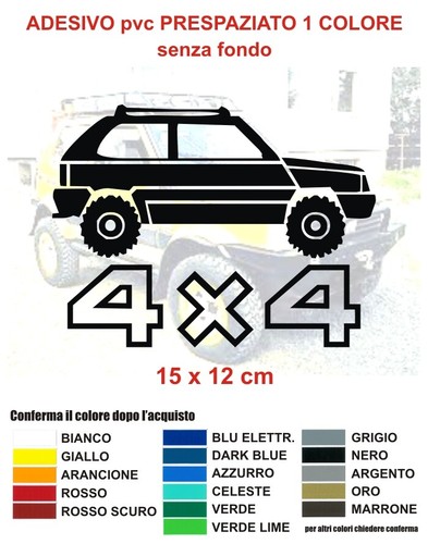 Adesivo panda 4x4 auto - adesivo,