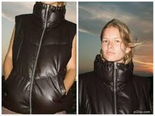 ZARA GILET GILET DONNA MARRONE