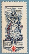 EI0067 Poster Francobollo Italia - Firenze 1896 Festival Arte e Fiori - 3° Emissione