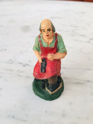 Vecchia statuina presepe - vecchia, in