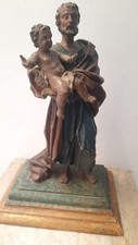 San Giuseppe con Bambinello Scultura in Legno