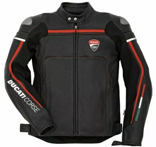 Ducati corse giacca moto pelle - giacca,