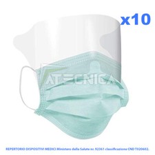 10 mascherine con visiera