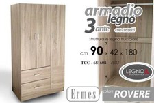 ARMADIO 3 ANTE 2 CASSETTI