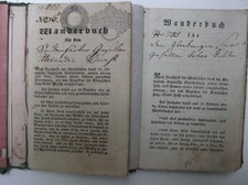 Libro escursionistico - passaporto /2 / 1822 & 1830, Alexander Dunst, Johan Guhlin