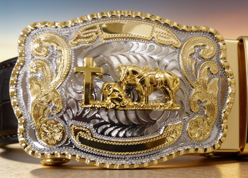 Fibbia cintura cavallo - , croce