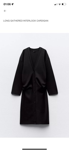 Cardigan interlock lungo