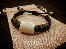 Bracciale Uomo Corno Di Cervo Sa Murta Paracord Survivor Trekking Moda Natura