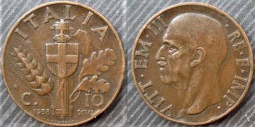 Italy centesimi 1938 - #,