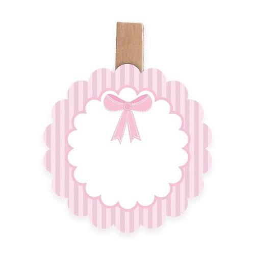 Segnaposto fiocco rosa con - segnaposto,
