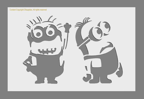 Minions tema stencil - tv,