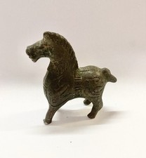 Antico Cavallo In Bronzo, Fusione, Cavallino Provenienza Incerta 7,5x7,5x2,5 Cm
