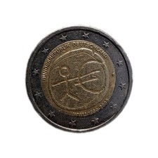 Moneta da 2 euro Rara con omino stilizzato Bundesrepublik 1999-2009 Circolata