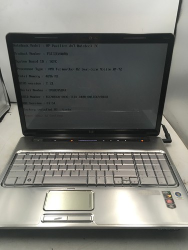 Pavilion dv7 1129wm boot - hp,