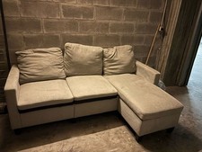 Divano 3 Posti ad Angolo  con Penisola Reversibile in Tessuto